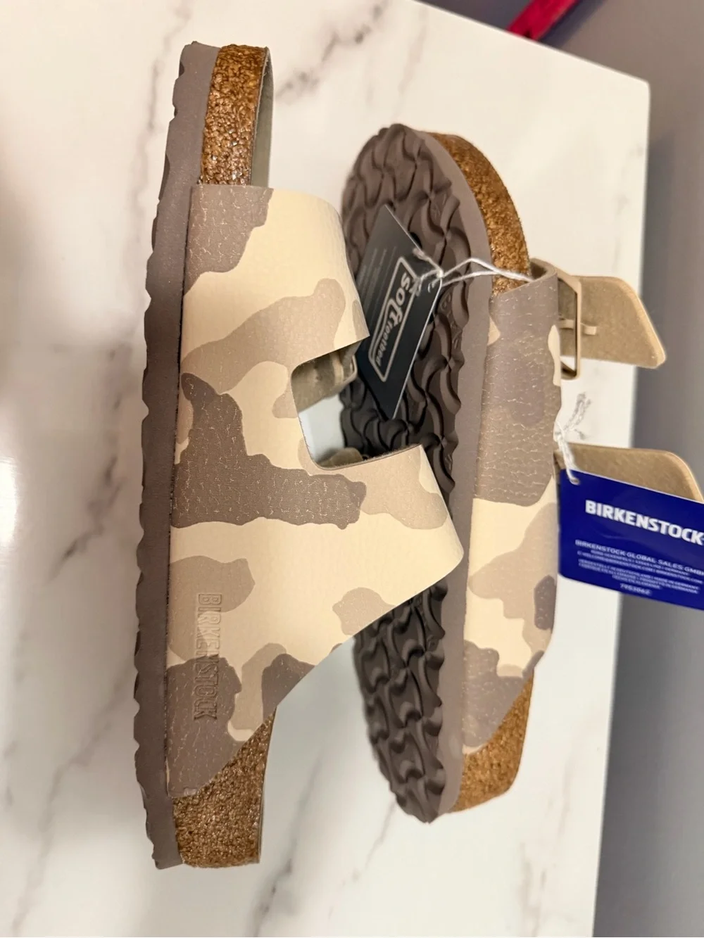 Birkenstock Kids Arizona Soft Footbed Sandal - Beige Camo